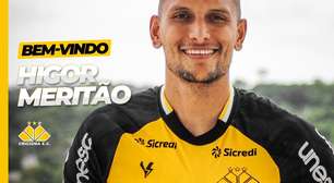 Criciúma anuncia a contratação do volante Higor Meritão por empréstimo