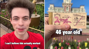 Tiktoker tenta usar ingresso de 46 anos atrás para entrar na Disney; veja