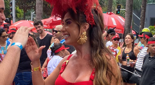 Nicole Bahls conta como ameniza ciúmes de namorado no carnaval: "Acalmando por telefone"