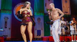 A poucos dias do carnaval, Paolla Oliveira invade show de Diogo Nogueira