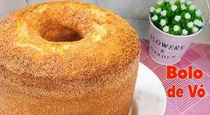 Bolo verdadeiro de vó para deixar seu lanche da tarde muito mais saboroso