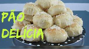 Pão delícia de padaria molhadinho e fofinho igual de padaria