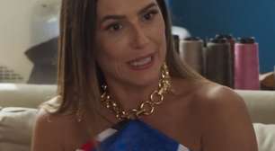 Novela: Secco usa truque fashion com lenço e colar de R$ 199