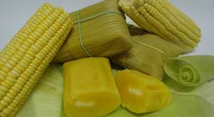 Pamonha doce de milho com creme de leite: bem cremosa