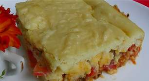 Torta de sardinha saborosa com massa que desmancha na boca