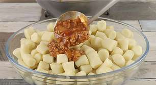 Nhoque com massa especial delicioso para o almoço de qualquer dia da semana