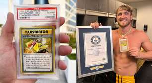 Logan Paul paga mais de R$ 20 milhões em carta de Pokémon Pikachu