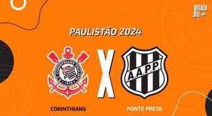 Corinthians x Ponte Preta, AO VIVO, com a Voz do Esporte, às 18h30