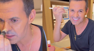 Eduardo Costa publica tutorial de maquiagem e impressiona seguidores com sua aparência