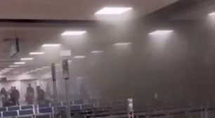 Princípio de incêndio assusta passageiros em aeroporto no Mato Grosso; veja vídeo
