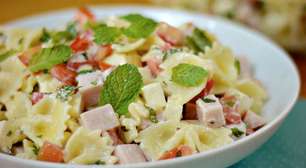 Salada de macarrão com iogurte: refeição saudável em 10 minutos
