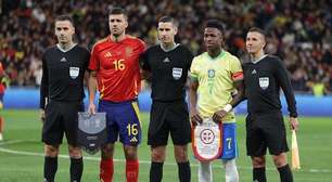 Presidente do Real Madrid encontra Endrick, Vini Jr e pede camisa de Rodrygo em jogo da Seleção Brasileira