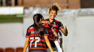 Cristiane faz os três gols na 1ª vitória do Fla no Brasileiro Feminino