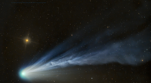 Destaque da NASA: Cometa do Diabo e estrela Hamal na foto astronômica do dia