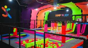 Pule com desconto no Jump'n Joy: novo parque de trampolins e escalada de Guarulhos com 10% off