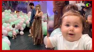 Viih Tube e Eliezer mostram decoração de 600 mil balões para festa de 1 ano da filha