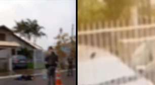 Vídeo: Brigadiano flagra vizinho sendo assaltado e reage atirando nos bandidos