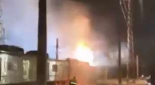 Trem pega fogo em Honório Gurgel e passageiros pulam do vagão em chamas