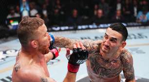 IMAGEM FORTE: Max Holloway quebra nariz de Justin Gaethje com 'golpe ninja' no UFC 300; assista