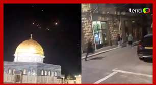 Vídeo mostra momento em que sirenes são acionadas e Israel intercepta drones iranianos