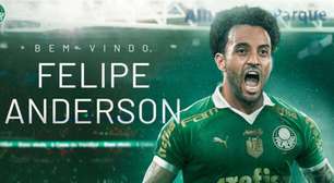 Palmeiras anuncia o meia Felipe Anderson, que chega em julho