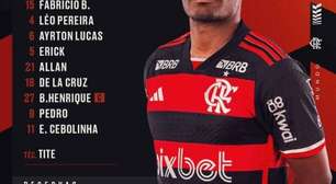Flamengo escalado para encarar o São Paulo no Maracanã