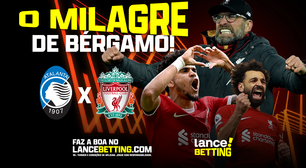 Milagre de Bérgamo! Aposte R$200 e ganhe R$958 se o Liverpool conseguir a classificação na Euro League