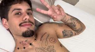 Zé Felipe completa tatuagem no pescoço com homenagem ao filho; veja o novo desenho