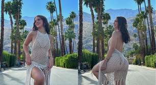 Mel Maia usa 'naked dress' em viagem à Califórnia e deixa seguidores babando