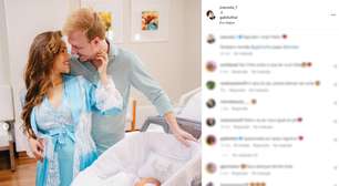 Gabi Luthai e Teo Teló abrem álbum de fotos do filho recém-nascido