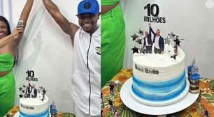 Davi, campeão do 'BBB 24', ganha bolo com detalhe inusitado para comemorar 10 milhões de seguidores e web critica: 'Desrespeito'