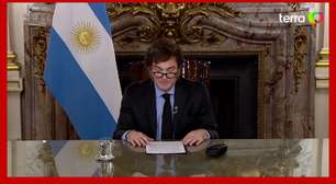 Milei anuncia superávit trimestral no PIB de Argentina