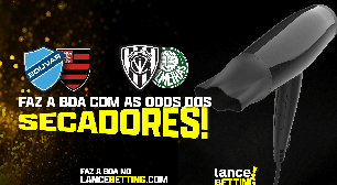 Secador nas alturas! Com R$50, você pode ganhar R$286 se Flamengo e Palmeiras forem derrotados na altitude!