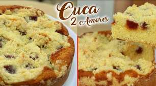 Cuca 2 amores deliciosa impossível comer apenas um pedaço