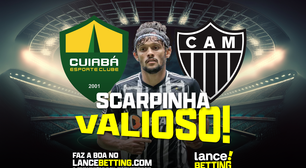 Valioso! Com R$100, você leva R$503 com gol de Scarpa a qualquer momento sobre o Cuiabá