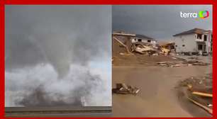 Tornado gigante atinge cidade nos EUA e deixa casas destruídas