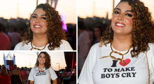 Camila Moura usa camiseta com frase: 'Amo fazer caras chorarem'