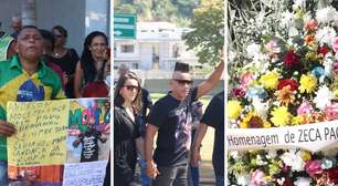 Velório de Anderson Molejo tem fãs, banda e coroas de flores