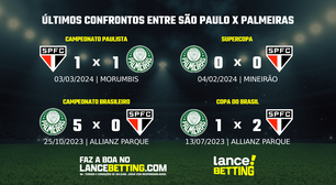 Brasileirão: como foram os últimos jogos entre São Paulo e Palmeiras?