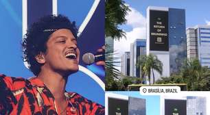 "The Return of Bruninho": Mensagem sobre Bruno Mars no Brasil é vista em novas cidades