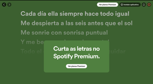 Spotify para de mostrar letra de música para não assinantes