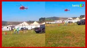 Tenda desaba e deixa dois feridos em incidente envolvendo helicóptero na Agrishow
