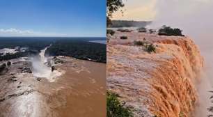 Cataratas do Iguaçu: vazão sobe e está três vezes acima do normal