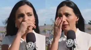 Ao vivo, repórter chora e desabafa após ser acusada de promover 'fake news' no SBT