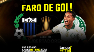 Faro de gol! Aposte R$100 e fature R$387 se Lázaro marcar em Liverpool-URU x Palmeiras pela Libertadores