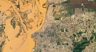 Imagens da Nasa mostram cenário antes e depois das enchentes em Porto Alegre