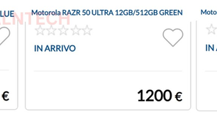 Motorola Razr 50 Ultra tem suposto preço, cores e memória vazadas
