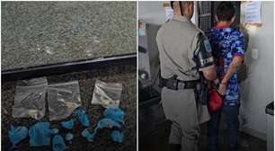 Preso suspeito de tráfico que carregava porções de crack nos bolsos, em Goiânia