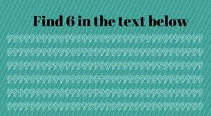 1 a cada 10 internautas consegue achar o número 6 na tabela de ilusão, e você?