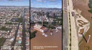 Vídeo impactante: Sobrevoo mostra a enchente em diversos pontos de Porto Alegre